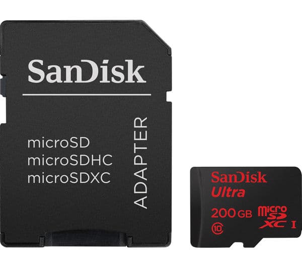 SANDISK Ultra Performance Class 10 microSD Memory Card - 200 GB - Image 1