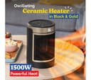 RUSSELL HOBBS RHCH2002G Ceramic Fan Heater - Black & Gold thumbnail 2