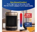 RUSSELL HOBBS RHCH2002G Ceramic Fan Heater - Black & Gold thumbnail 5