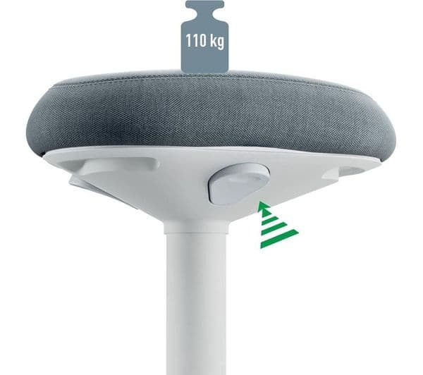 LEITZ Ergo Active Standing Stool - Grey - Image 4
