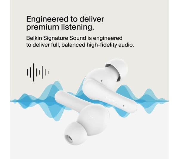 Belkin SoundForm Rhythm Earbuds White - Image 8
