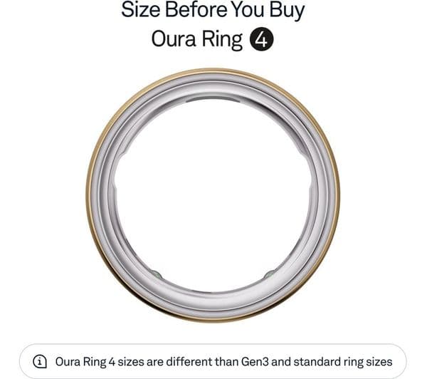 Oura Ring 4 Smart Ring Size 10 Gold - Image 2