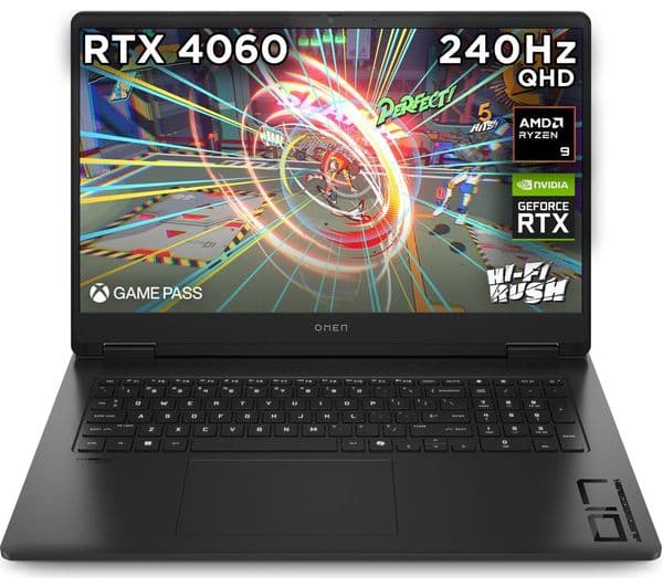 HP OMEN 17-db0509na 17.3" Gaming Laptop - AMD Ryzen 9, RTX 4060, 1 TB SSD - Image 1