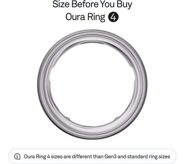 Oura Ring 4 Brushed Silver Size 10 - Image 2