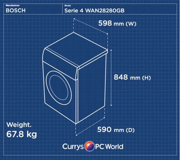 BOSCH Serie 4 WAN28280GB 8 kg 1380 Spin Washing Machine - White - Image 4