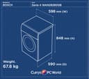 BOSCH Serie 4 WAN28280GB 8 kg 1380 Spin Washing Machine - White thumbnail 4