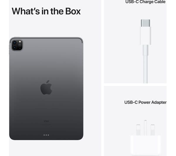 APPLE 11" iPad Pro Cellular (2021) - 512 GB, Space Grey - Image 3