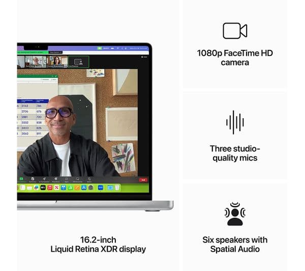 APPLE MacBook Pro 14" (2023) - M3, 512 GB SSD, Silver - Image 4