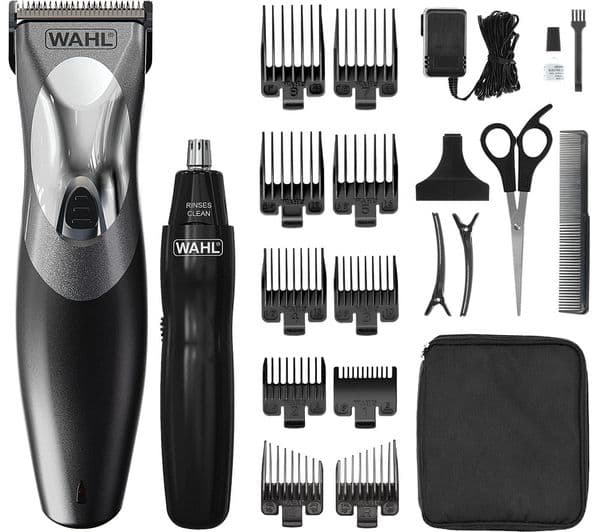 WAHL Clip 'N Rinse Cordless Clipper and Trimmer Kit - Black - Image 1