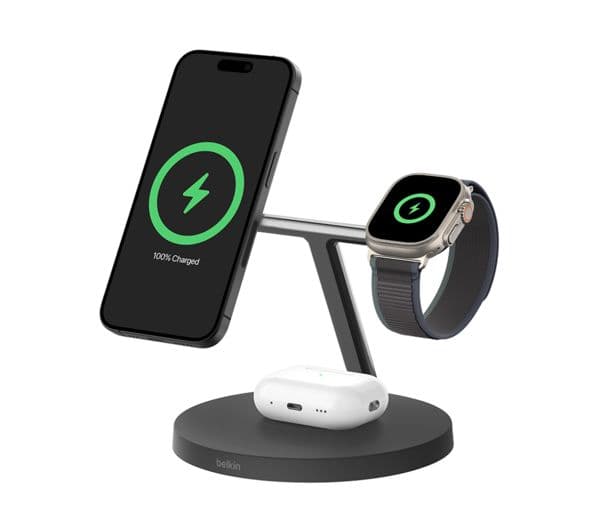 BELKIN BoostCharge Pro Qi2 Charging Stand Black - Image 2