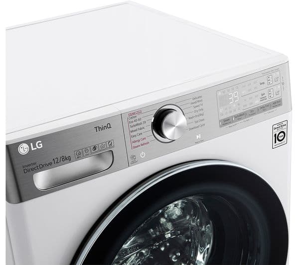LG EZDispense with TurboWash 360 V11 FWV1128WTSA WiFi-enabled 12 kg Washer Dryer - White - Image 5