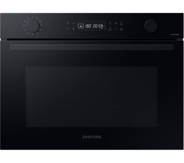SAMSUNG Bespoke Series 4 NQ5B4553FBK/U4 Built-in Compact Combination Microwave - Black Glass