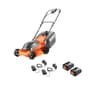 FLYMO EasiStore 340R Cordless Rotary Lawn Mower - Black & Orange (Refurbished – Good)