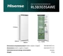 HISENSE RL3B303SAWE Integrated Tall Fridge - Fixed Hinge thumbnail 3