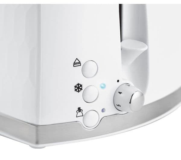 RUSSELL HOBBS Honeycomb 2-Slice Toaster - White - Image 4