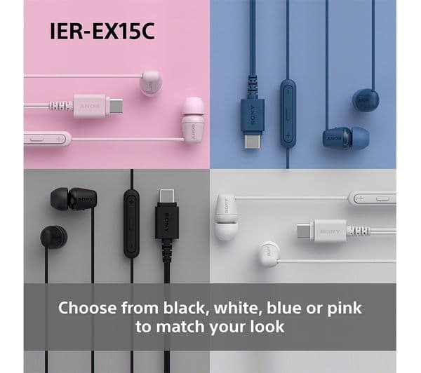 Sony IER-EX15C Earbuds White - Image 7