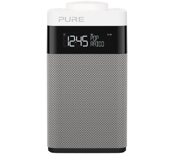PURE Pop Midi Portable DAB+ Clock Radio - Black & White - Image 2