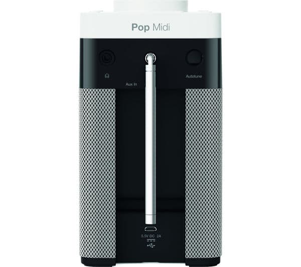 PURE Pop Midi Portable DAB+ Clock Radio - Black & White - Image 5