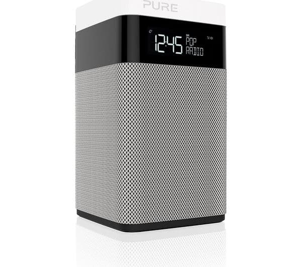 PURE Pop Midi Portable DAB+ Clock Radio - Black & White - Image 3
