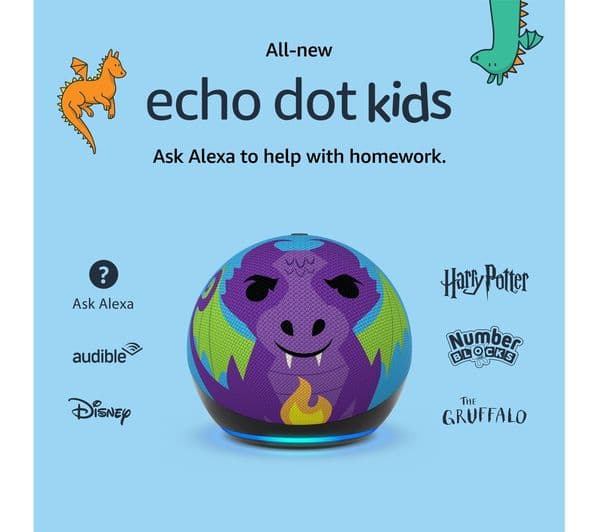 Amazon Echo Dot Kids 5th Gen Smart Speaker Dragon - Image 2