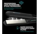 REVAMP Steamcare Ceramic Hair Straightener - Black thumbnail 2
