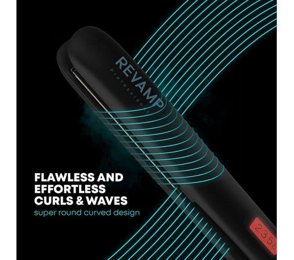 REVAMP Progloss Digital Ceramic Hair Straightener - Black - Image 5