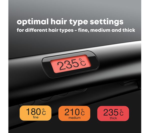 REVAMP Progloss Digital Ceramic Hair Straightener - Black thumbnail 8