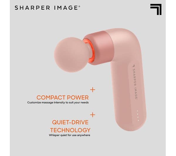 SHARPER IMAGE Power Percussion Move Edge Portable Lite Massage Gun - Pink - Image 2
