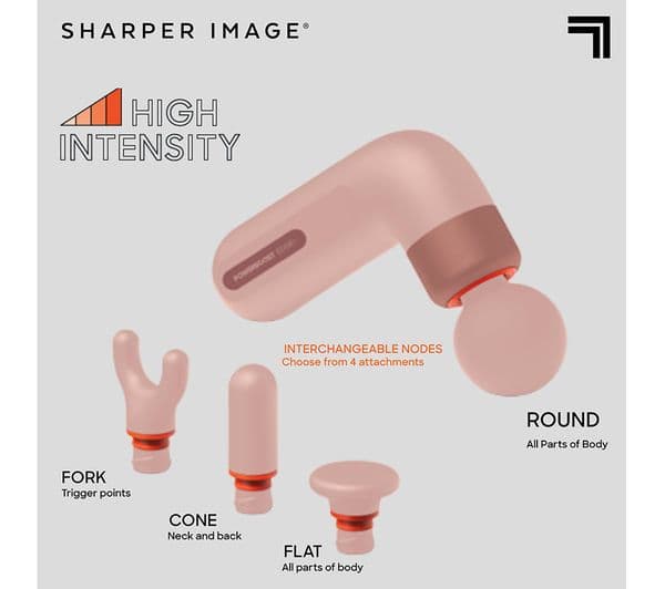 SHARPER IMAGE Power Percussion Move Edge Portable Lite Massage Gun - Pink - Image 3