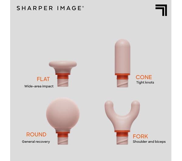 SHARPER IMAGE Power Percussion Move Edge Portable Lite Massage Gun - Pink - Image 4