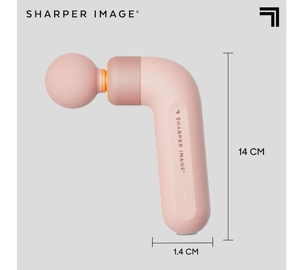 SHARPER IMAGE Power Percussion Move Edge Portable Lite Massage Gun - Pink - Image 5