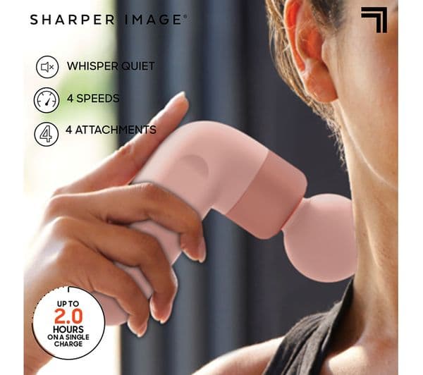 SHARPER IMAGE Power Percussion Move Edge Portable Lite Massage Gun - Pink - Image 6