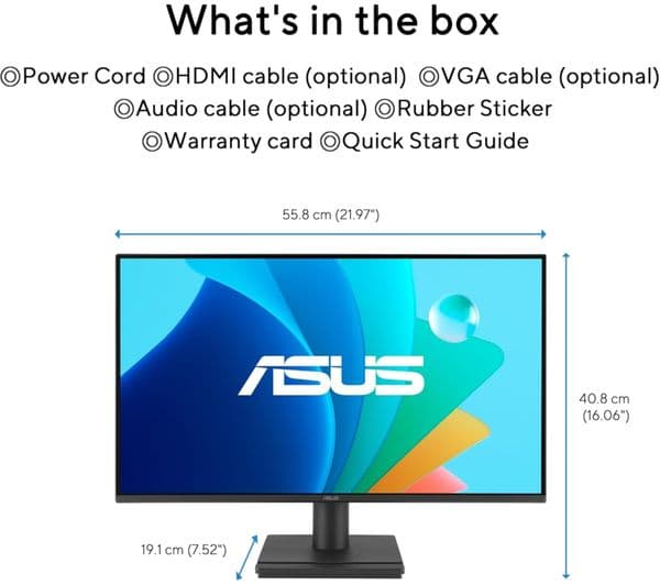 ASUS VA249HG Full HD 24" IPS LCD Monitor - Black - Image 3