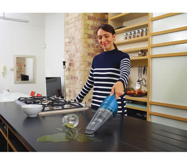 BLACK + DECKER Wet & Dry Dustbuster WDB215WA-GB Handheld Vacuum Cleaner - Blue - Image 3