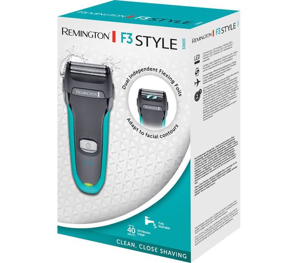 REMINGTON Style F3 Foil Shaver - Black & Blue thumbnail 8