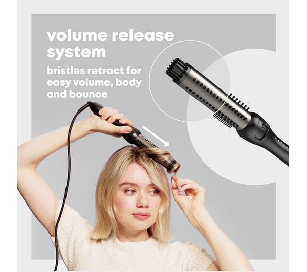 REVAMP Volume & Wave Ceramic Hot Brush - Black - Image 8