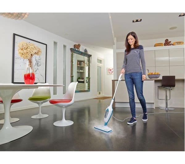 BLACK + DECKER FSM13E1-GB Steam Mop - White & Blue - Image 3
