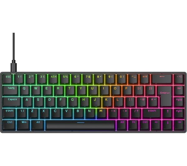 NOS C-800 Mini Magnetic 65 RGB Gaming Keyboard Black