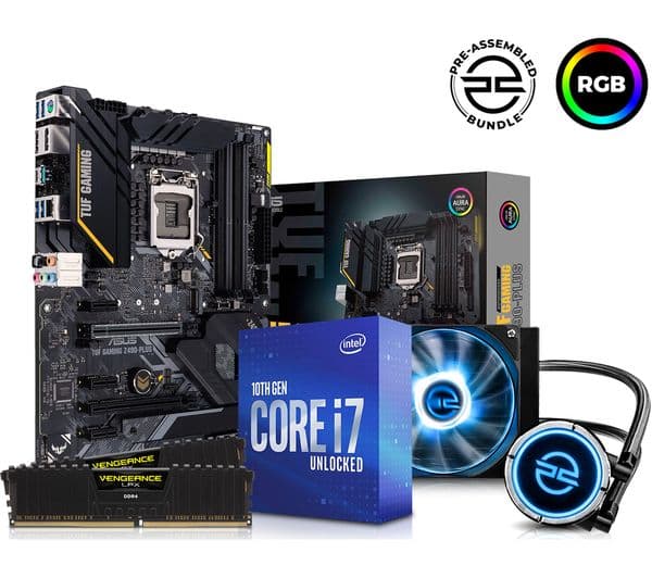 PC SPECIALIST Intel® Core i7 Processor, TUF GAMING Motherboard, 16 GB RAM & FrostFlow Liquid Cooler Components Bundle - Image 1