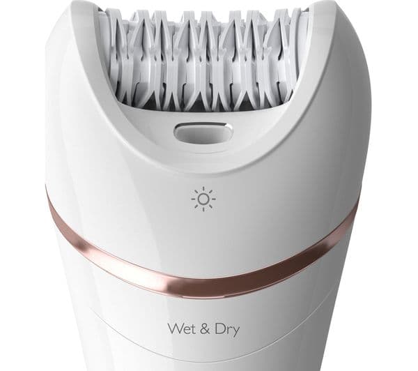 PHILIPS Satinelle Advanced BRE740/11 Wet & Dry Epilator - White & Pink - Image 5