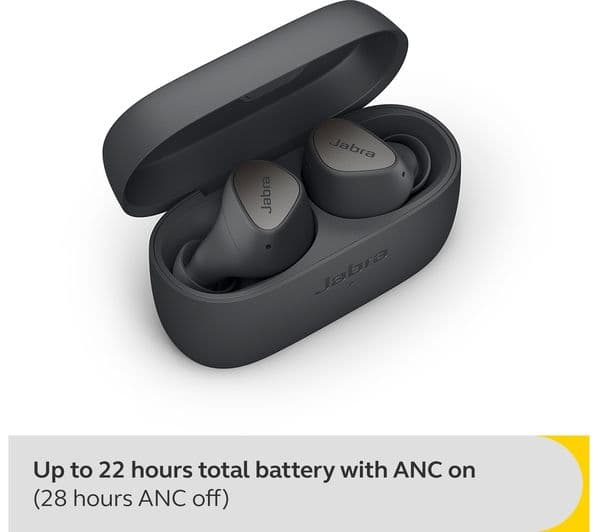 JABRA Elite 4 Wireless Bluetooth Noise-Cancelling Earbuds - Dark Grey - Image 9