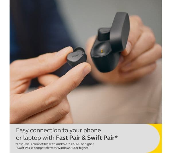 JABRA Elite 4 Wireless Bluetooth Noise-Cancelling Earbuds - Dark Grey - Image 5