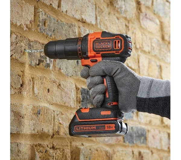 BLACK + DECKER BCD700S1K Cordless Hammer Drill with 1 Battery - Black & Orange - Image 4