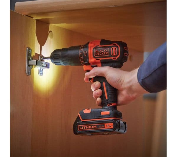 BLACK + DECKER BCD700S1K Cordless Hammer Drill with 1 Battery - Black & Orange - Image 5