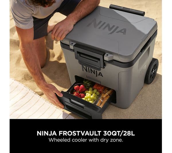 Ninja FB230UKGY FrostVault 28L Wheeled Cooler with Dry Zone - Grey - Image 8
