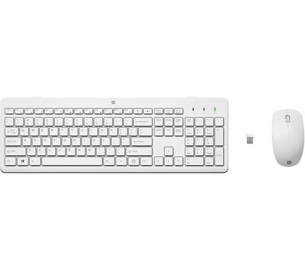 HP 230 Wireless Keyboard & Mouse Set White - Image 1