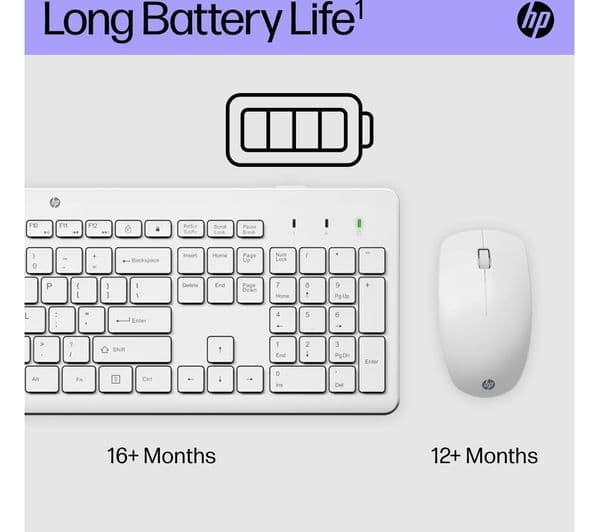 HP 230 Wireless Keyboard & Mouse Set White - Image 5