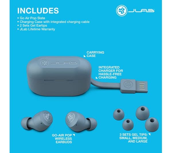 JLAB GO Air POP Earbuds Slate - Image 7