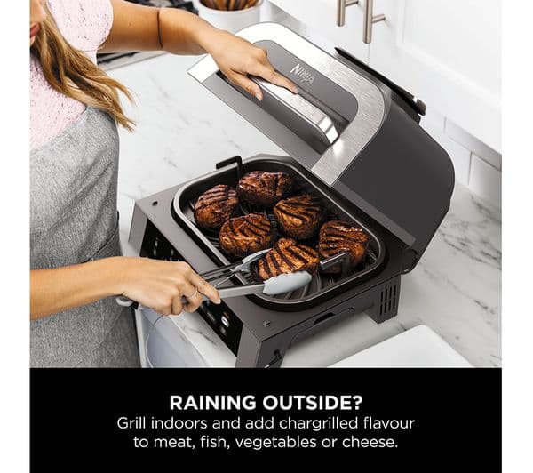 NINJA DG551UK 6-in-1 MAX Indoor Grill & Air Fryer - Grey & Silver - Image 9