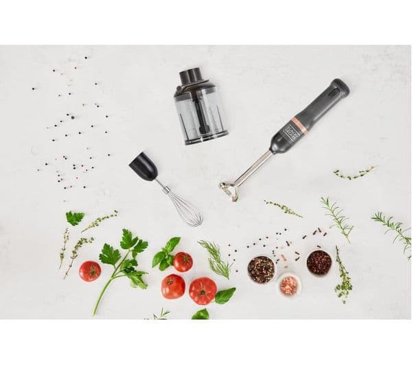 BLACK + DECKER 3-in-1 Kitchen Multi-Tool BCKM1013KG-GB Portable Hand Blender - Grey - Image 5